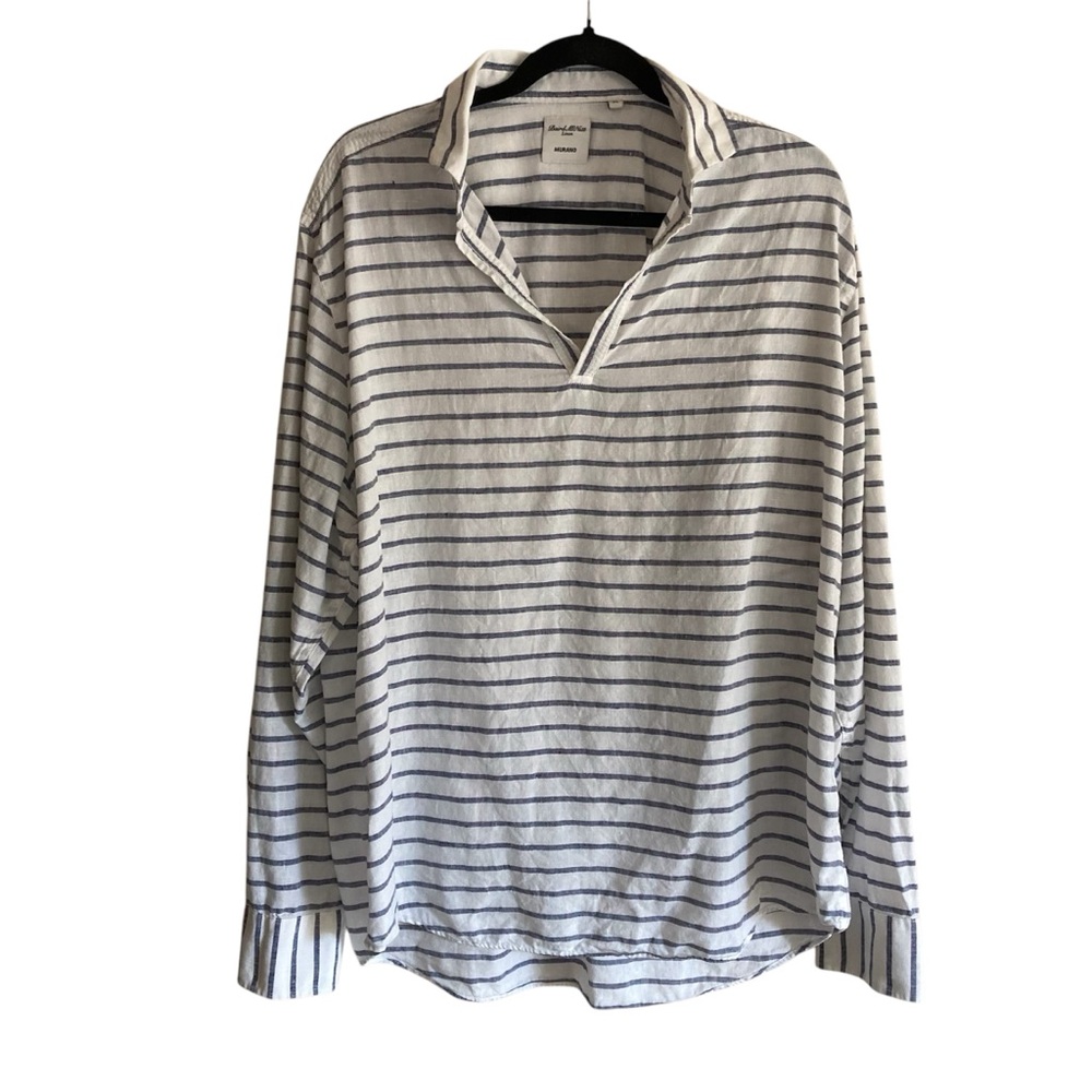 Baird McNutt Murano Linen Stripped Top XL